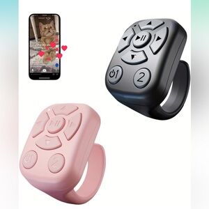 Black and Pink Bluetooth Remote Control Ring